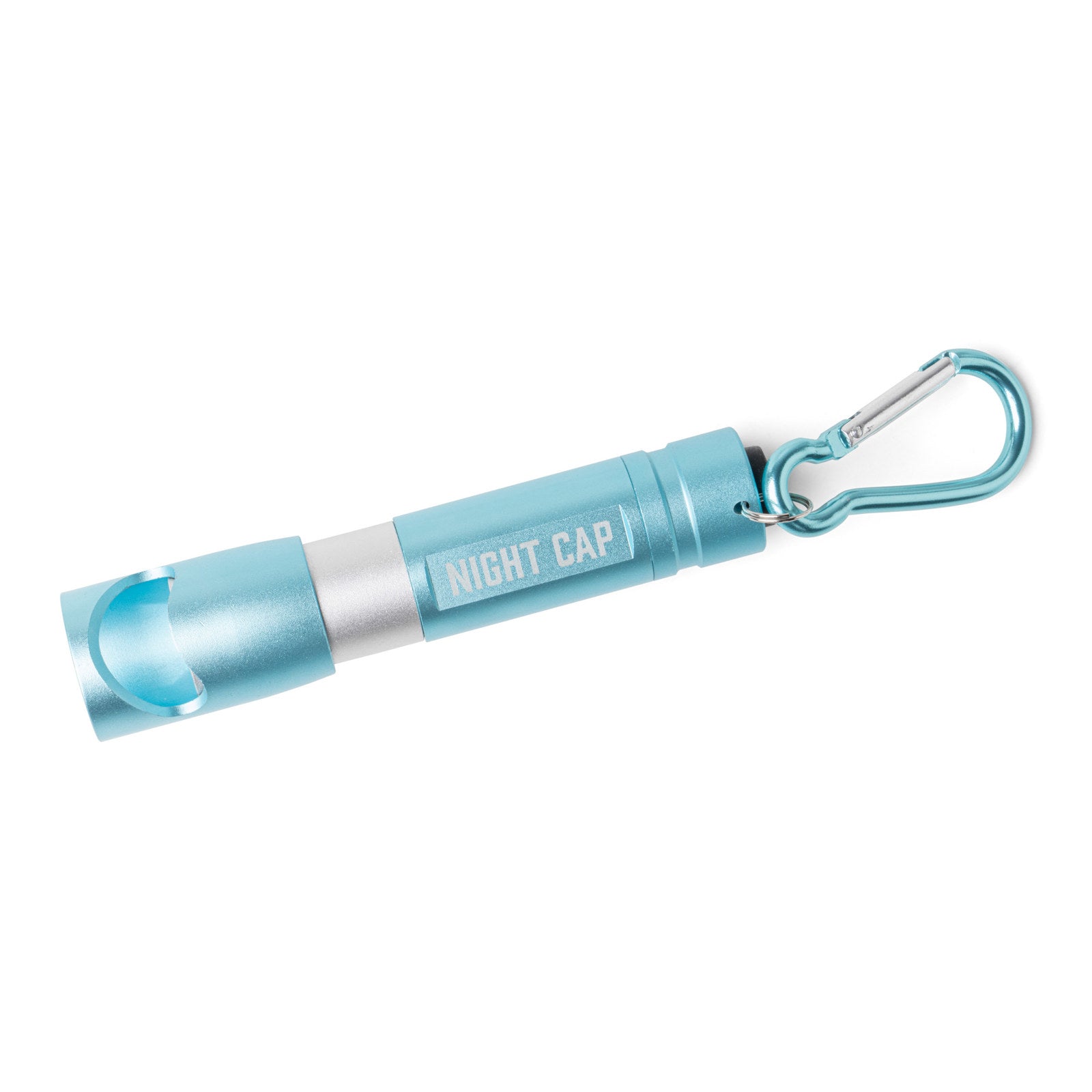 Bunk House Nightcap 2-in-1 Flashlight & Bottle Opener on a Carabiner