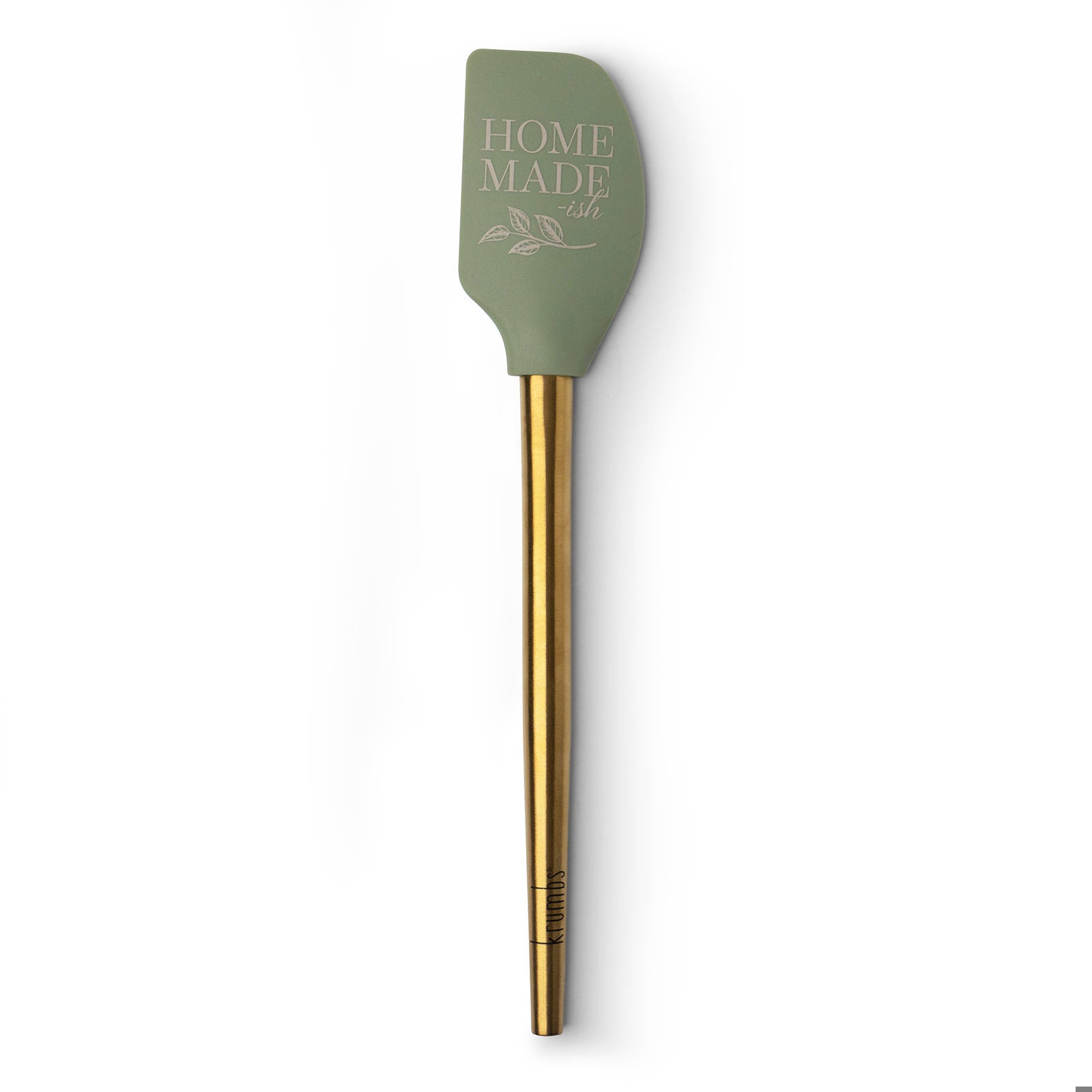 Krumbs Kitchen Elements Collection Silicone Spatula with Gold Metal Handle