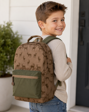 Jane Marie Kids Boys Buck Wild Deer Canvas School Backpack