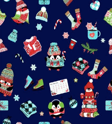 Green Town Womens V-Neck Mock Wrap Scrub Top - Christmas Holiday Prints