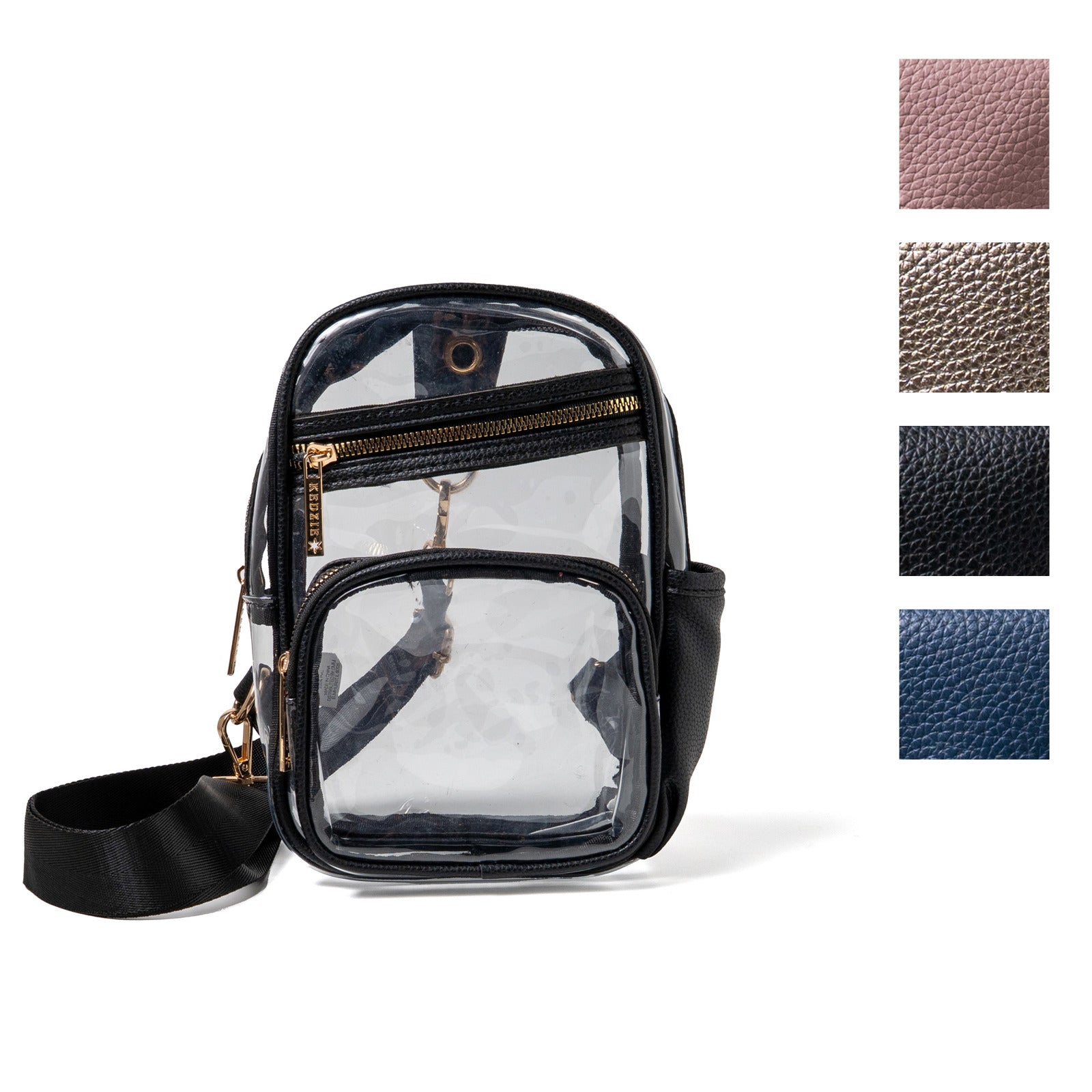Kedzie Womens Clear Backstage Event Sling Crossbody Purse
