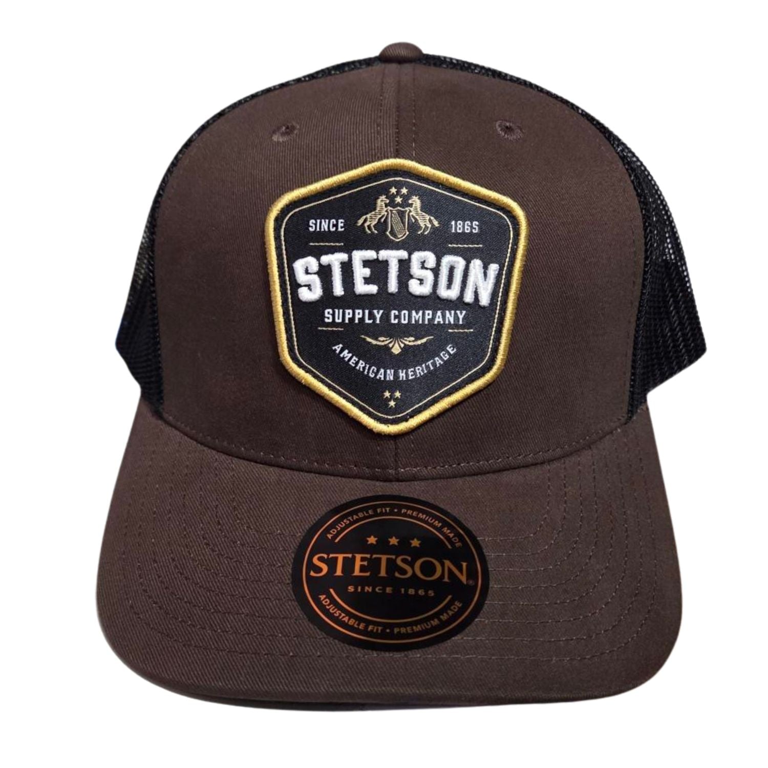 Stetson Supply Company Logo Patch Adjustable Snapback Trucker Cap Hat
