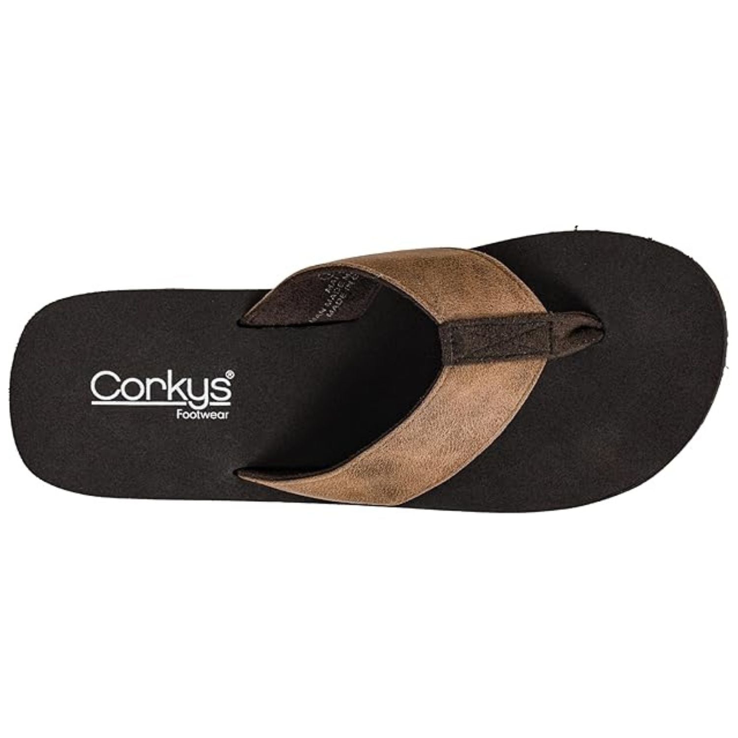 Corkys Womens Mai Tai Flip Flop Wedge Sandals, Tan