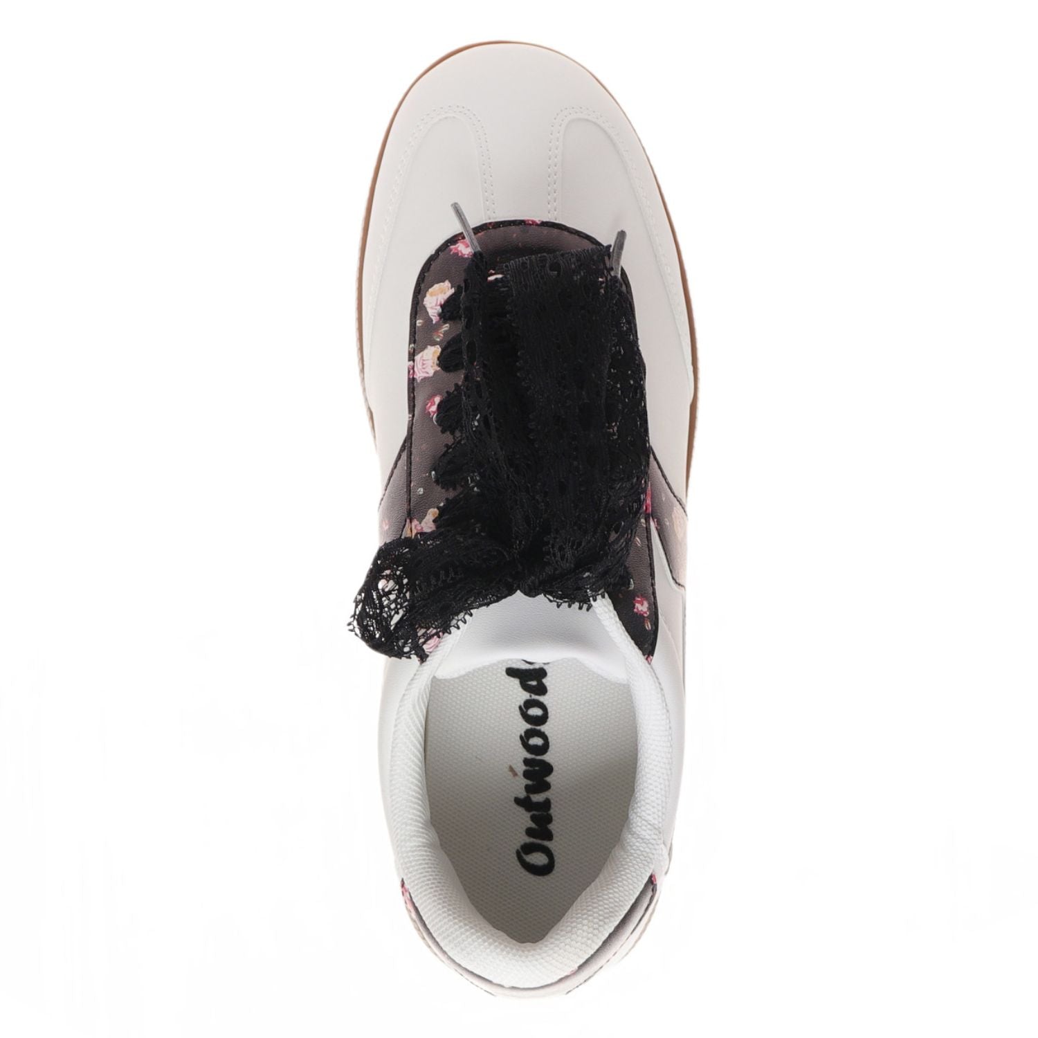 Outwoods Womens Great-5 SneakerBlack & White Combo, Floral