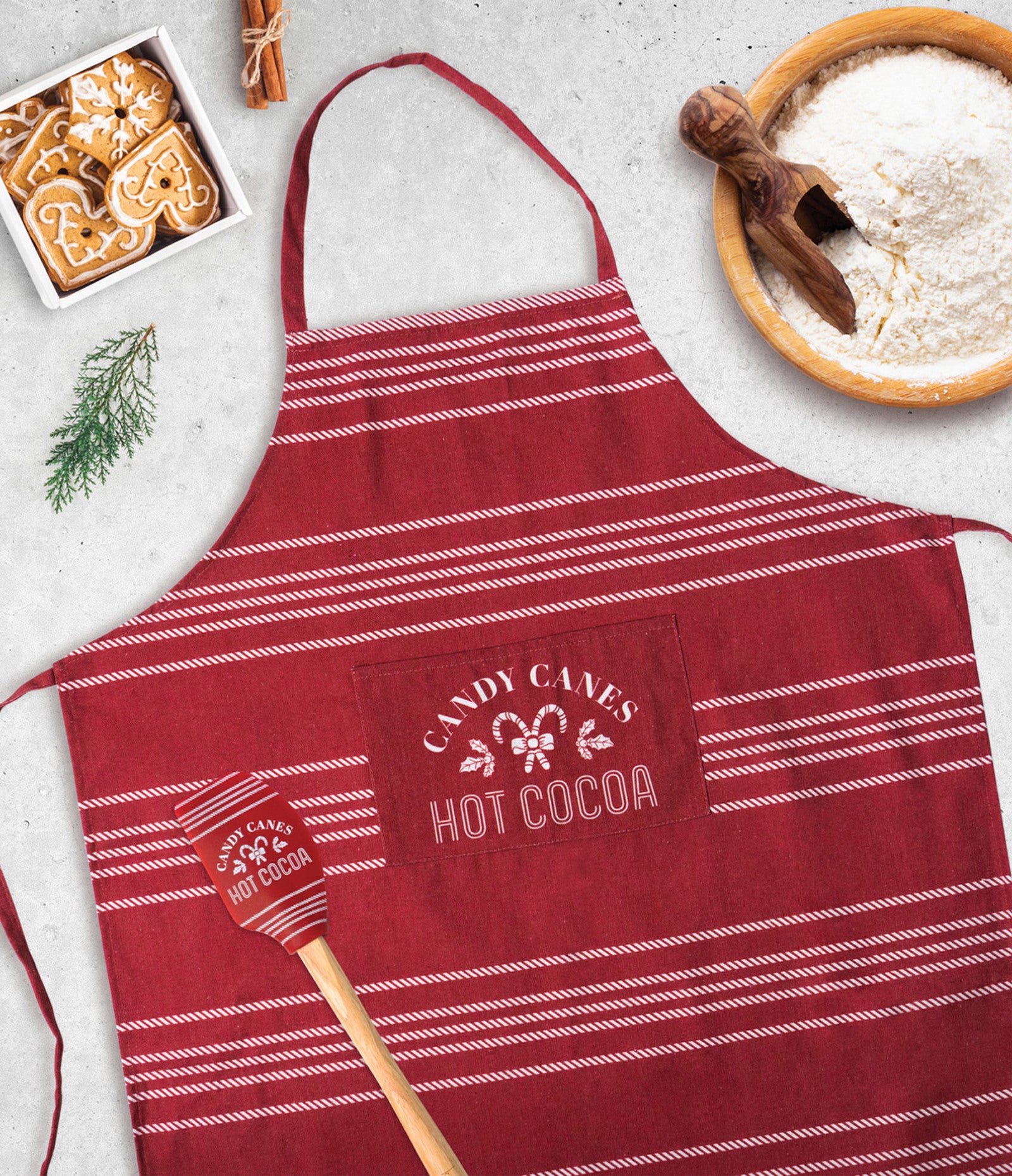 Krumbs Kitchen Home Sweet Holidays Christmas Apron & Spatula Gift Set