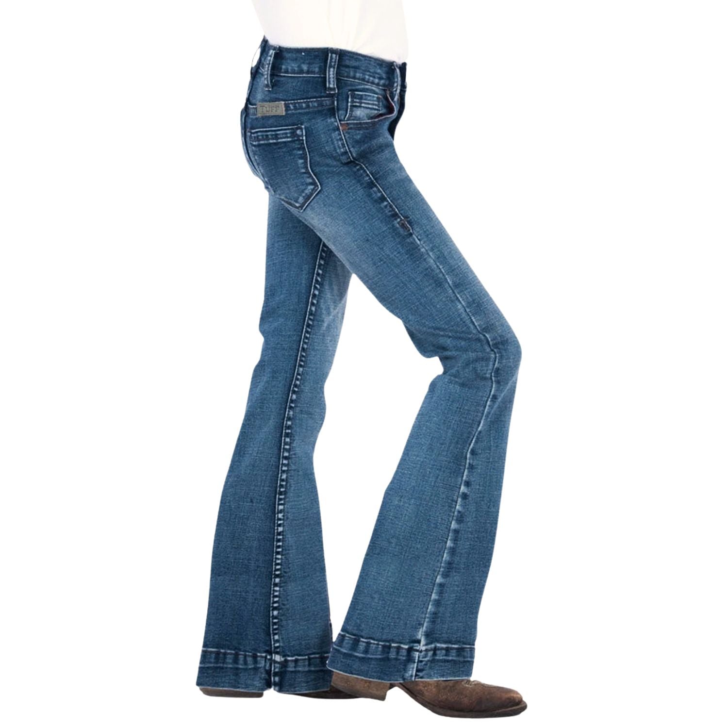 Cowgirl Tuff Girls Just Tuff Western Mid Rise Medium Trouser Jeans
