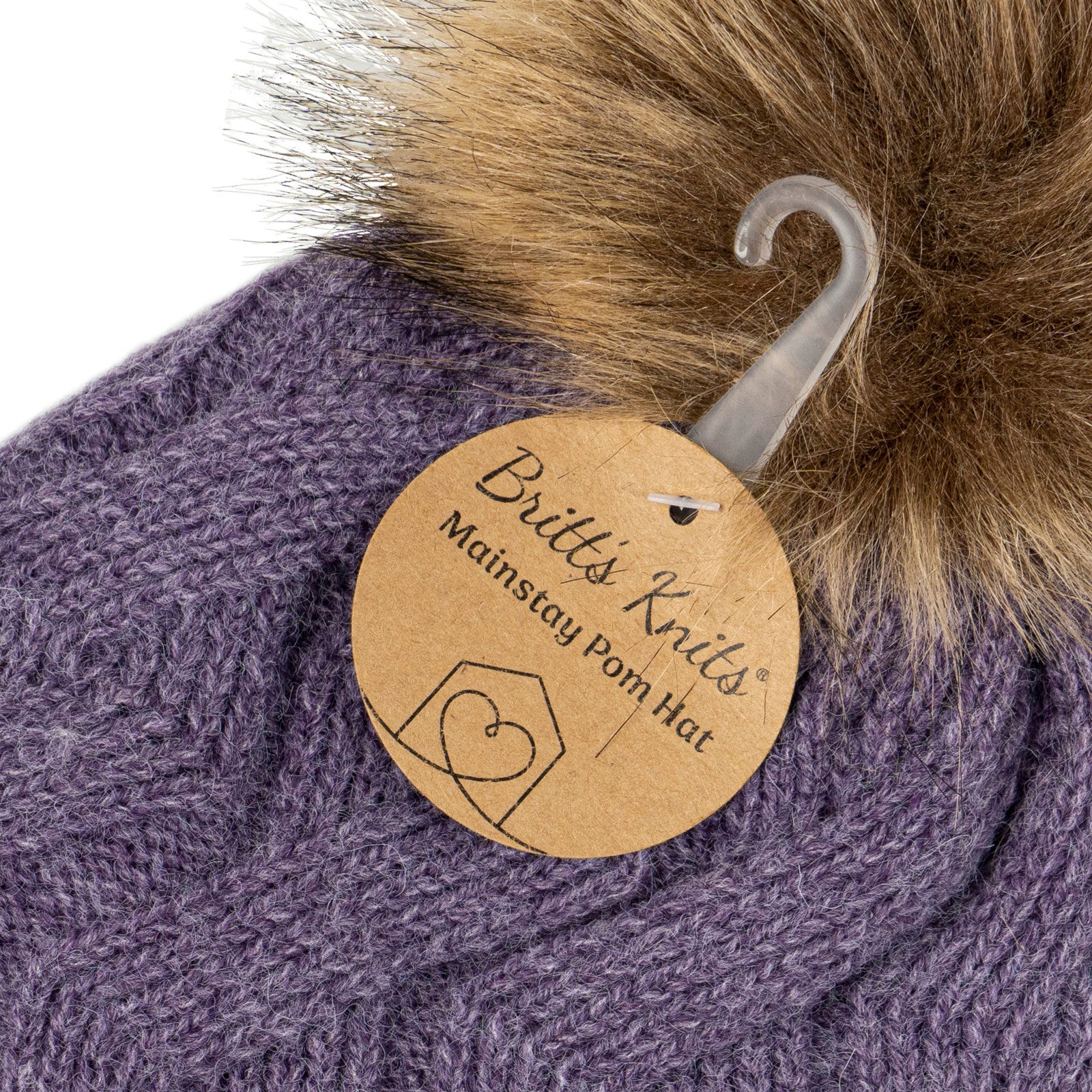 Britt's Knits Womens Mainstay 2.0 Plush Lined Pom Hat Beanie