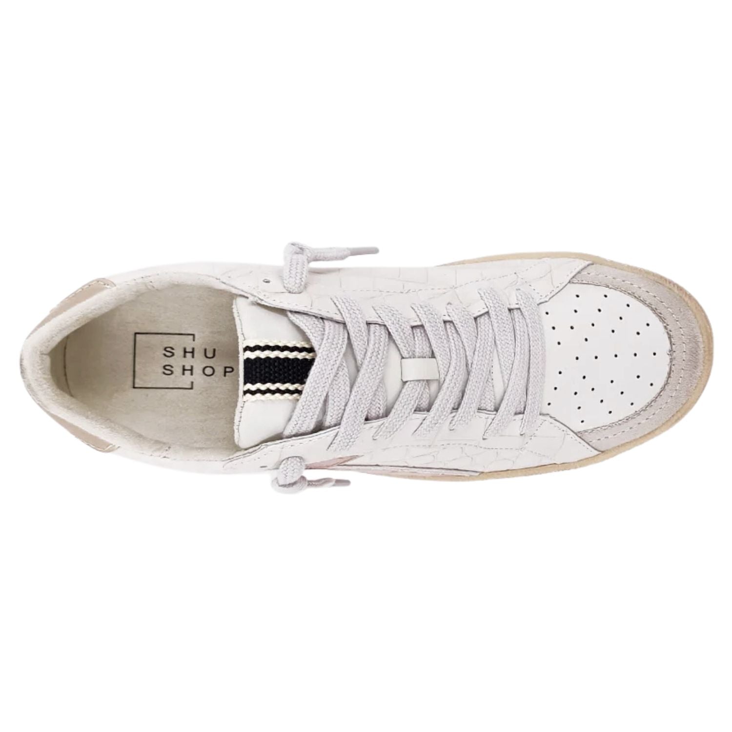 Shu Shop Womens Salma Vintage Fashion Sneakers, Mauve Croco