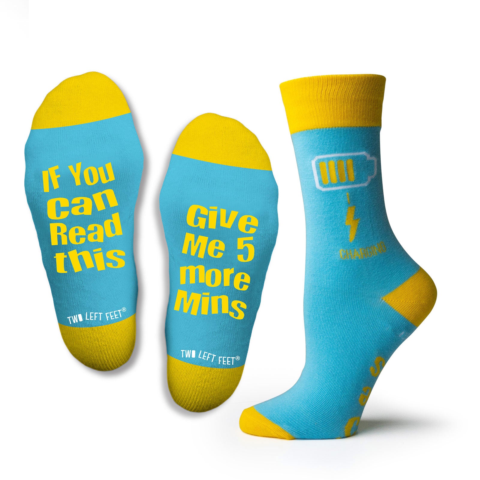 Two Left Feet Printed Adult Sock, Small Feet