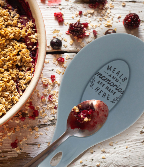 Krumbs Kitchen Farmhouse Silicone Utensil Holder, Spoon Rest