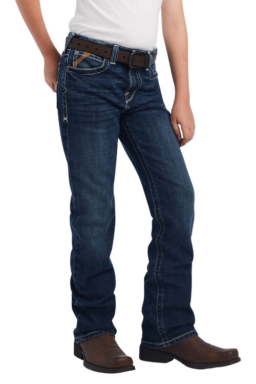 Ariat Youth Boys B4 Relaxed Hugo Boot Cut Jeans