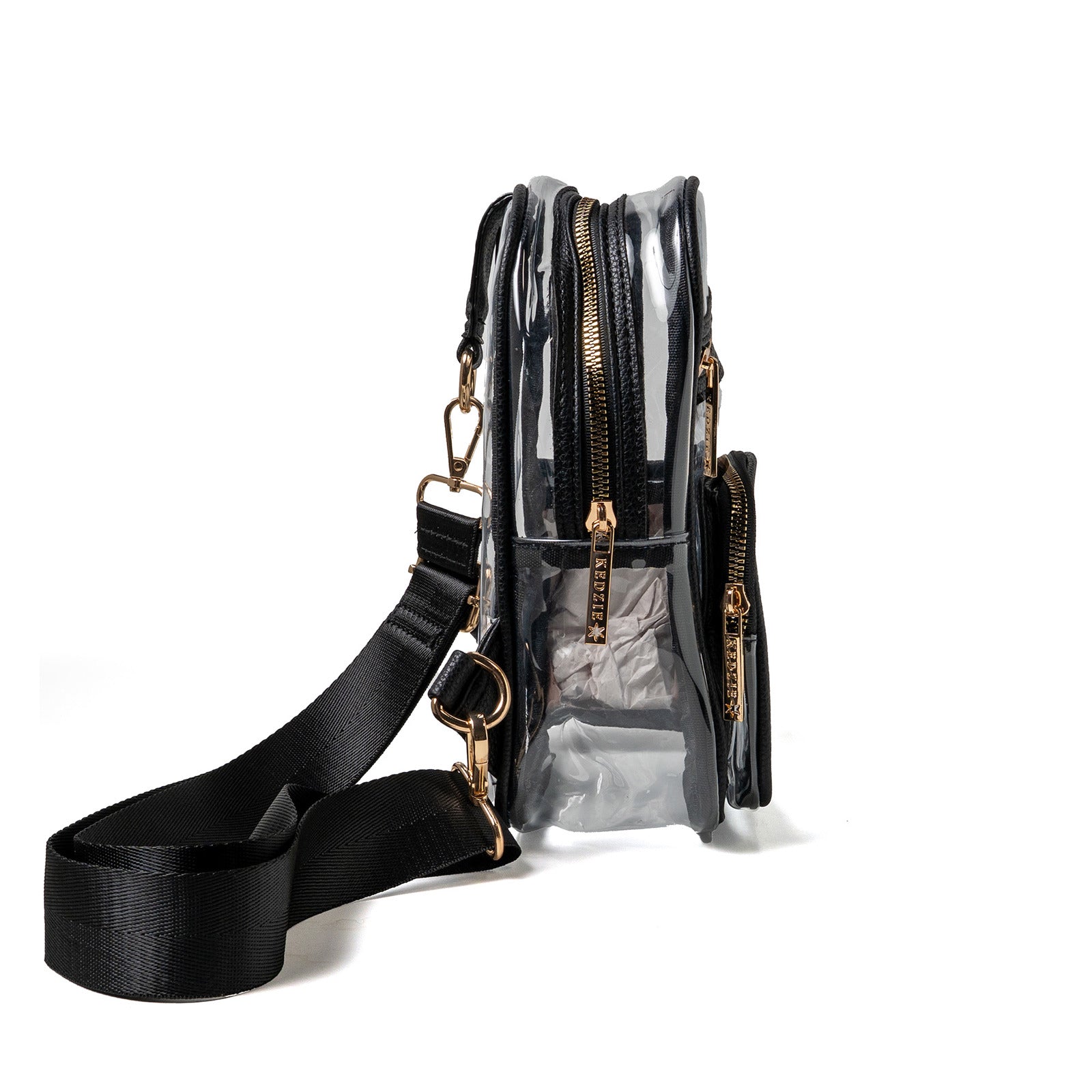 Kedzie Womens Clear Backstage Event Sling Crossbody Purse