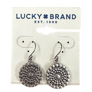 Lucky Brand Etched Circle Drop Earrings