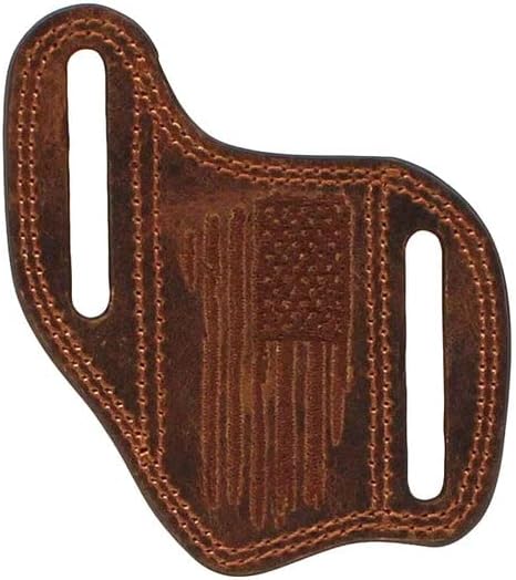 Ariat USA Flag Leather Knife Sheath Sleeve (Brown)