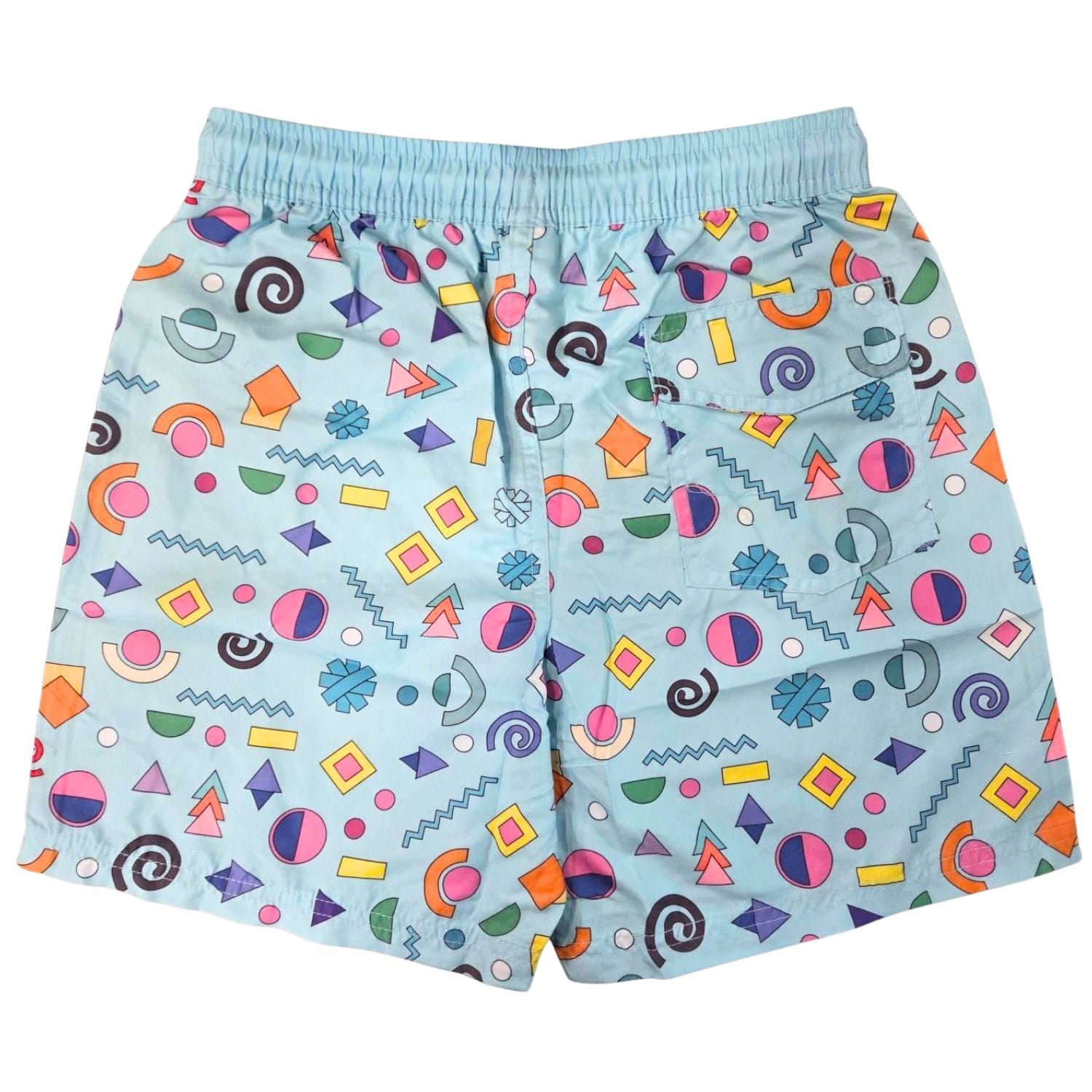 Heat Swimwear Boys Printed Tie Front Swim Trunk Board Shorts, Geometric Forms