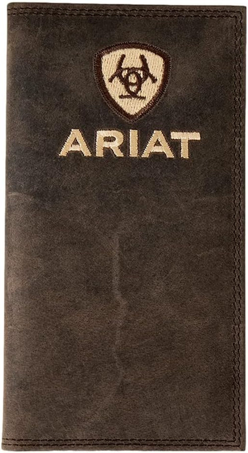 Ariat Mens Crazy Horse Leather Rodeo Checkbook Wallet