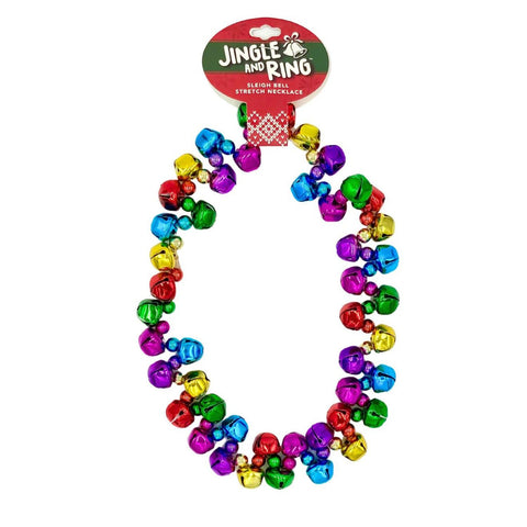 Jingle and Ring Sleigh Bell Stretch Necklace