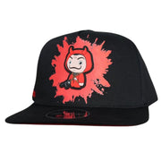 Lost Calf Bandido Embroidered Snap Back Flat Bill Baseball Cap- Black