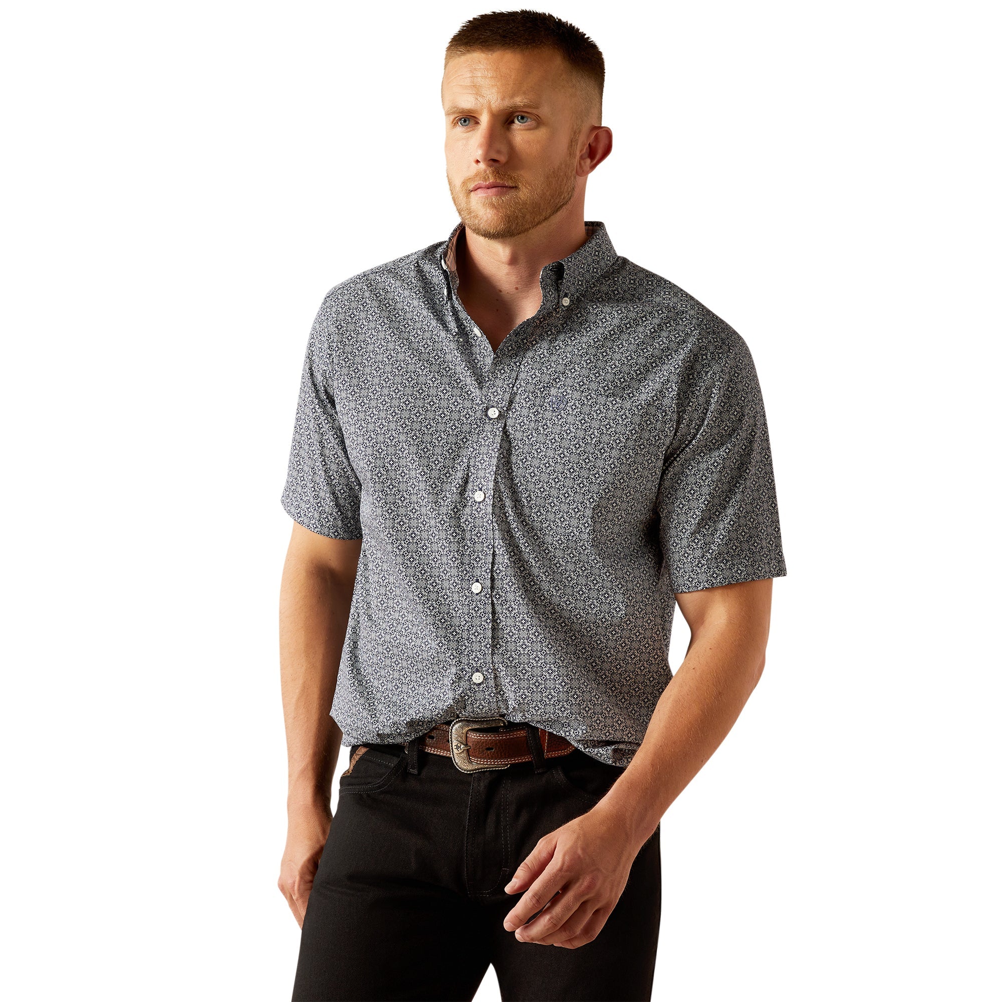 Ariat Mens Wrinkle Free Octavius Short Sleeve Shirt