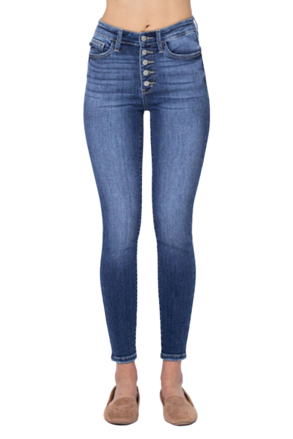 Judy Blue Womens Medium Wash Skinny Fit Denim Jeans