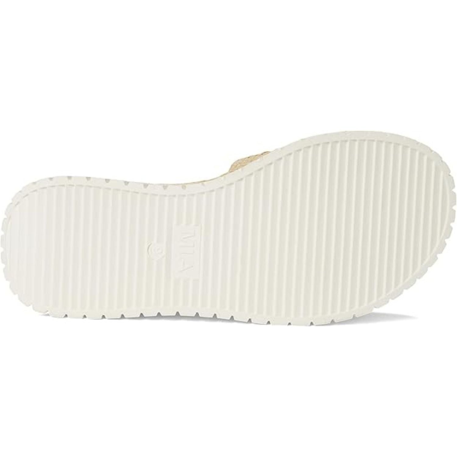 Mia Womens Yuki Slip On Platform Wedge Sandal, Natural Raffia