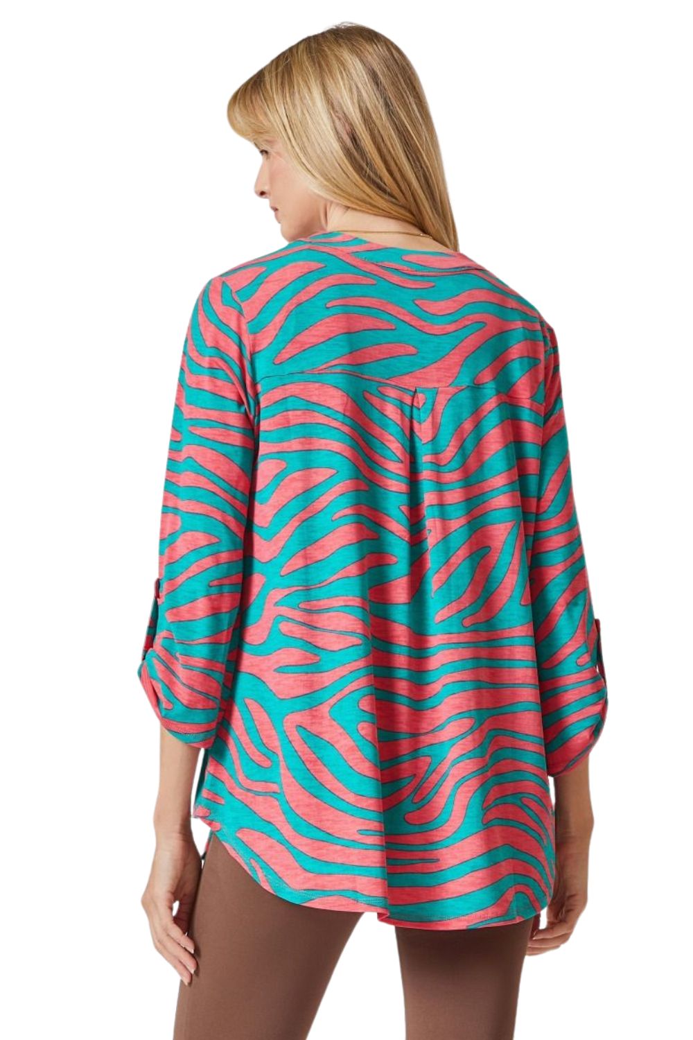 Dear Scarlett Womens Lizzy Relaxed Flowy High Low Blouse