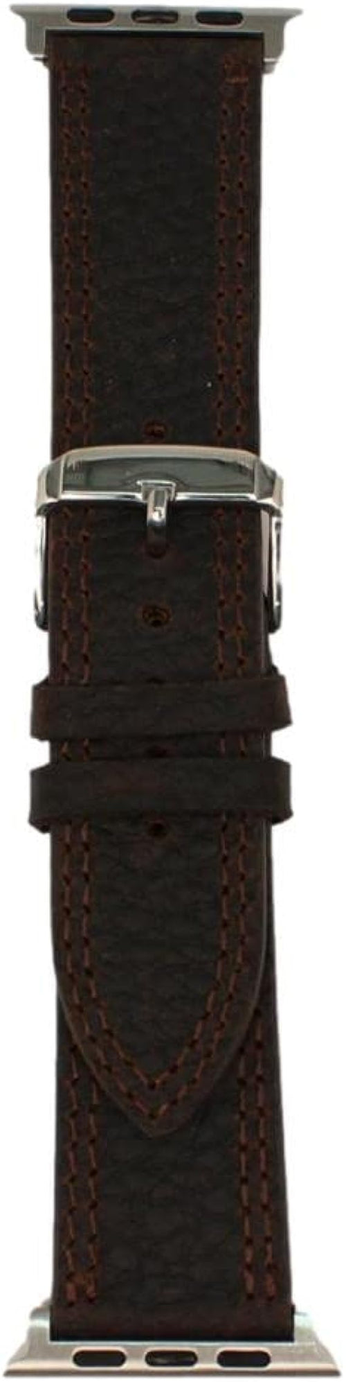 Nocona Western Double Stitch Leather iWatch Band, 42mm - 44mm