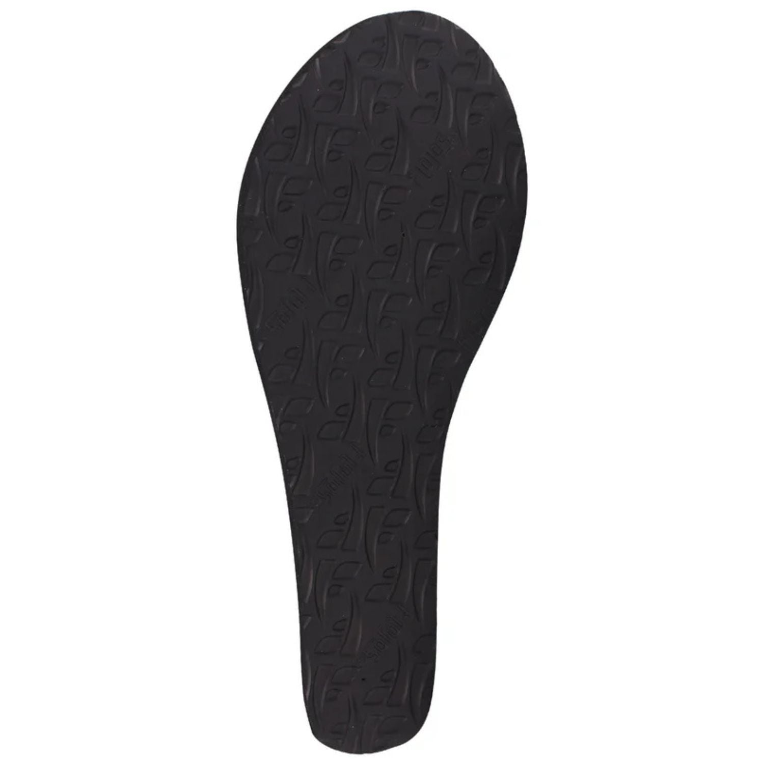 Flojos Womens Olivia Slip On Wedge Thong Sandals, Black