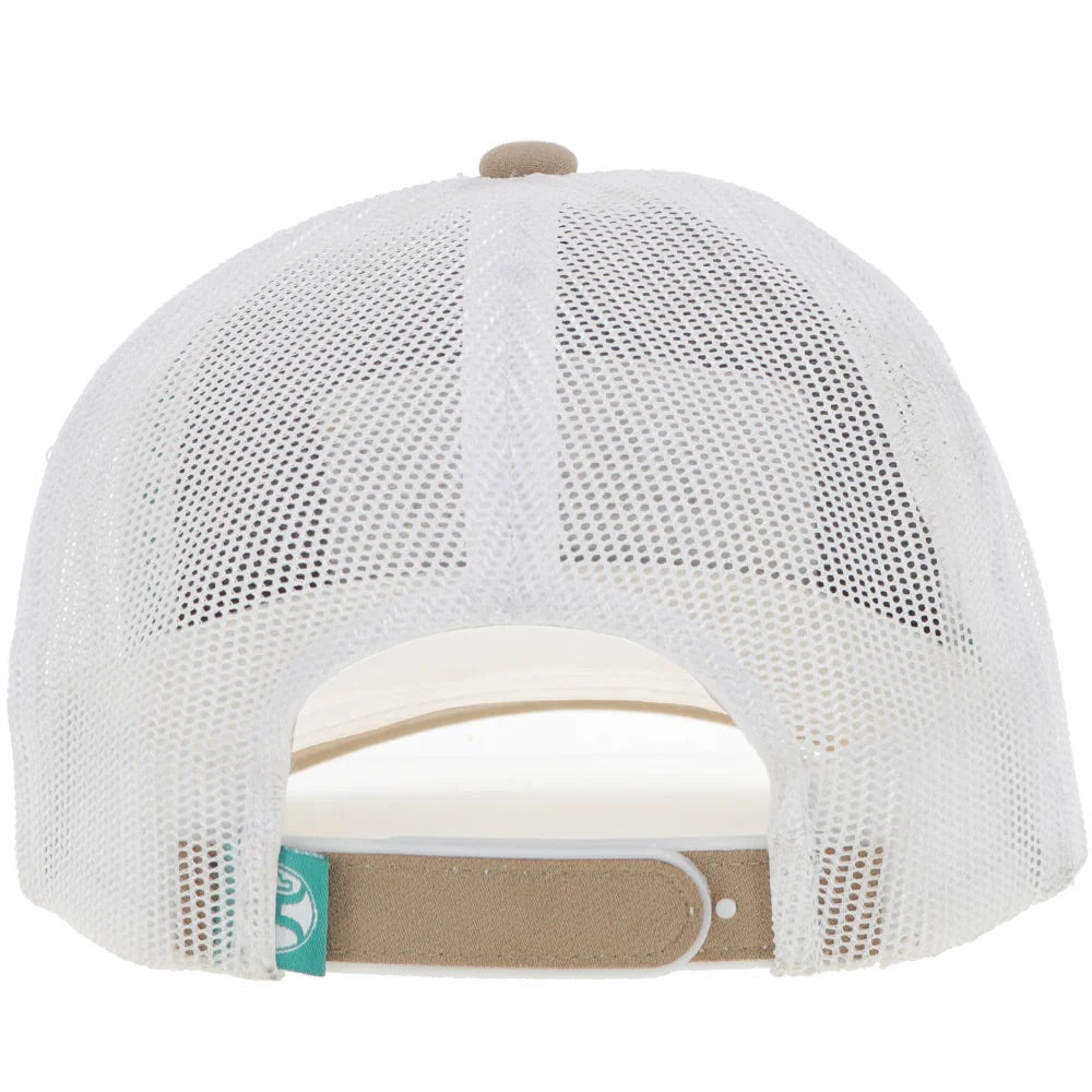 Hooey Mens Rank Stock Logo Patch Adjustable Snapback Cap Hat- Tan/White