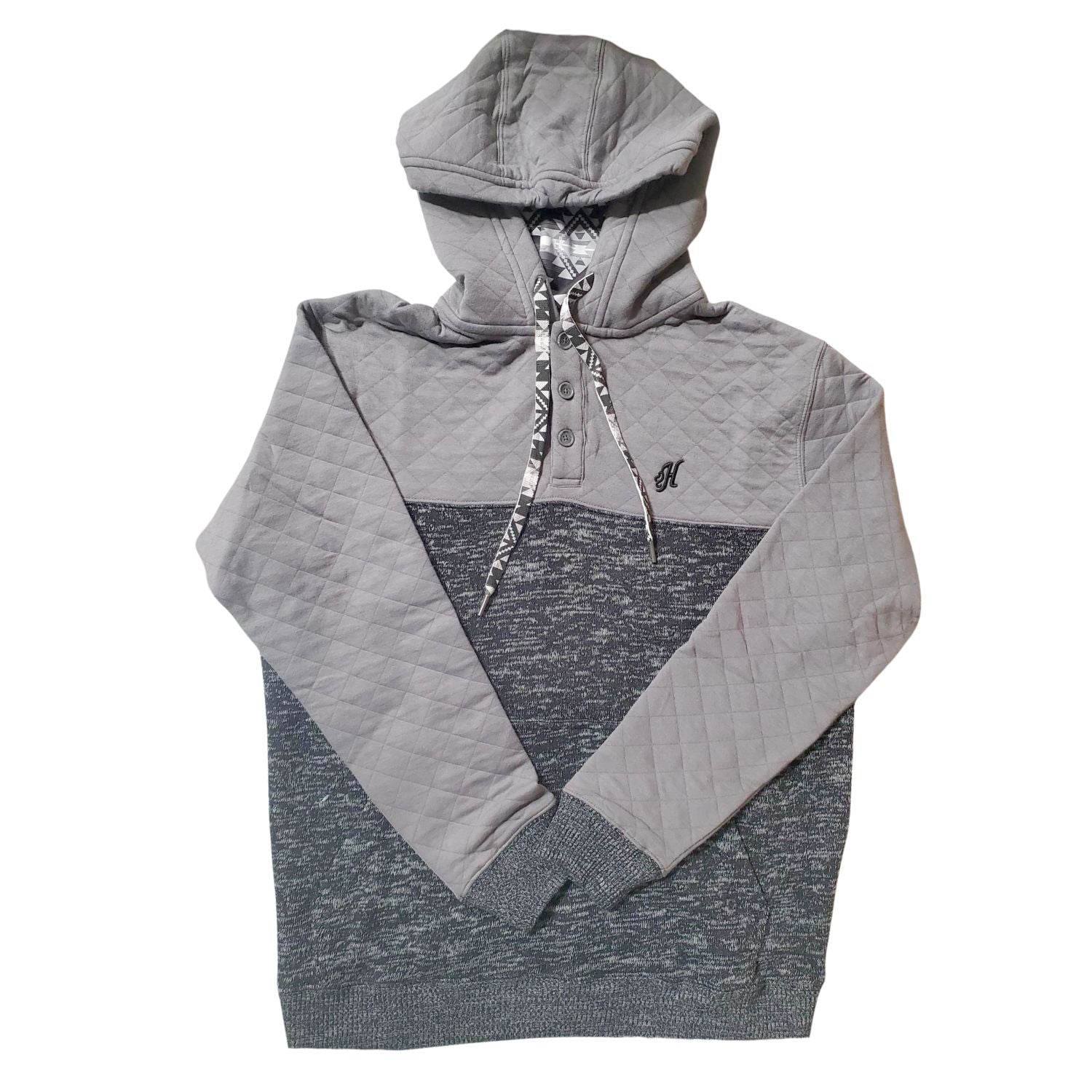 Hooey Mens Jimmy Black/Grey Soft Classic Fit Hoody