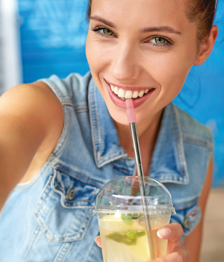 Krumbs Kitchen Expandable Reusable Steel Straw with Silicone Tip & Cleaning Brush