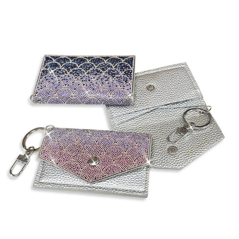 Jacqueline Kent Mermaid Crystal Studded Card Purse Keychain
