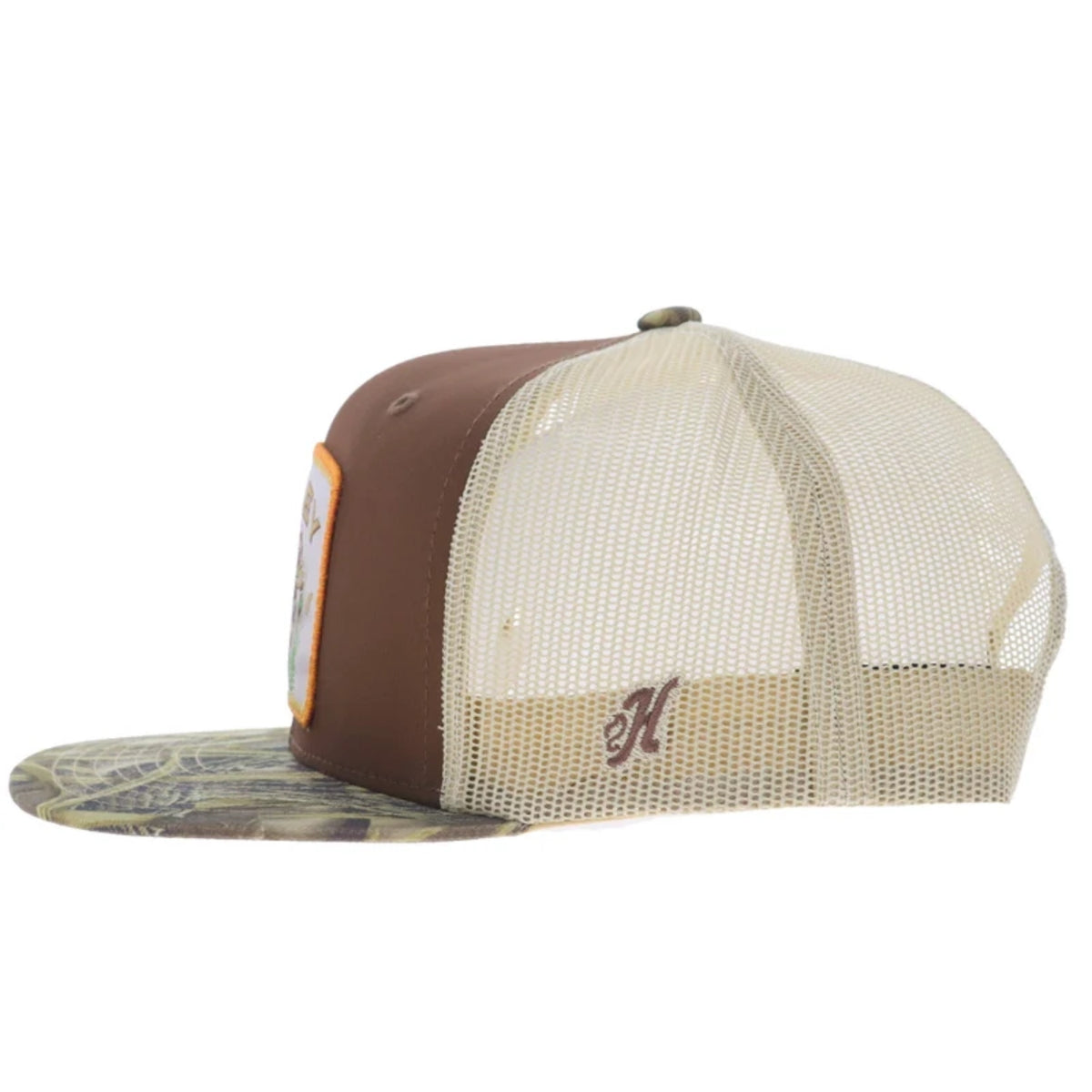 Hooey Men's Retriever 6-Panel Trucker Snapback Hat Brown/Realtree Camo