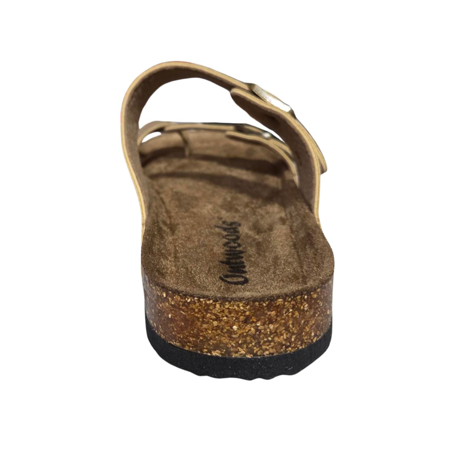 Outwoods Womens Bork-30 Vegan Leather Slip On Toe Loop Sandals, Taupe