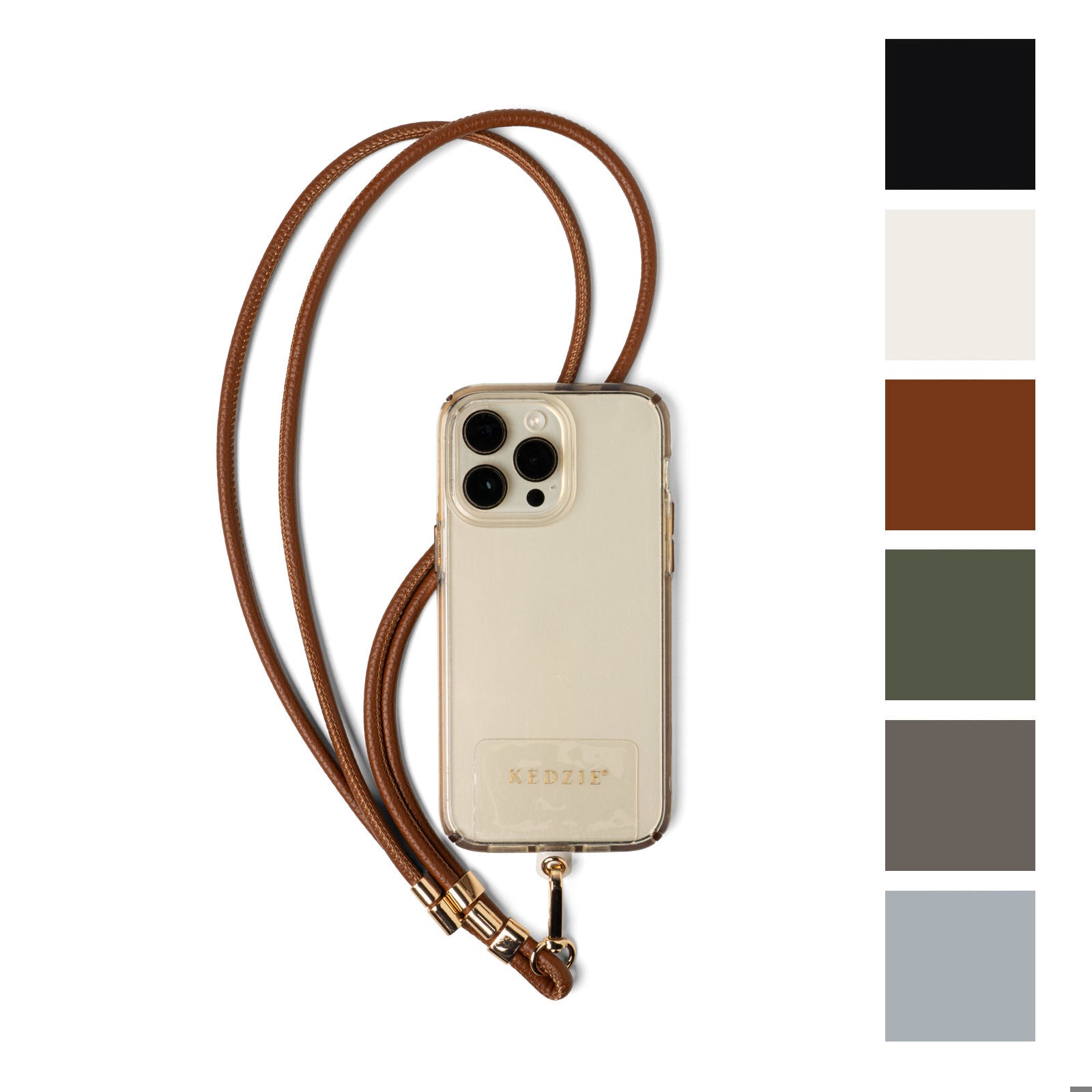 Kedzie Womens Soft Vegan Leather Smartphone Crossbody Lanyard