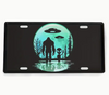 Funny Bigfoot Sasquatch Full Moon Aluminum License Plate 6 x 12in