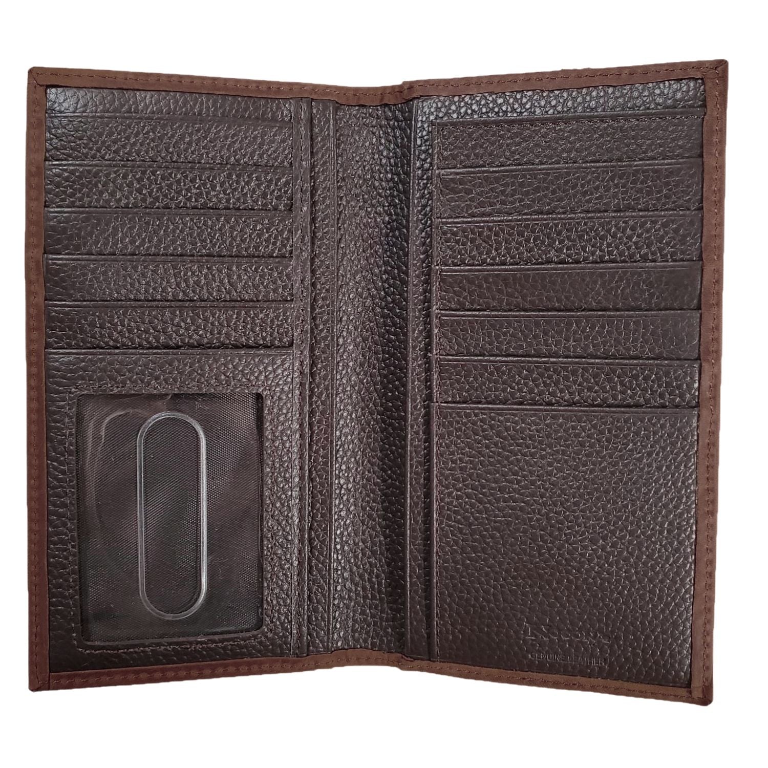 Nocona Mens Floral Embossed White Buck Inlay Leather Rodeo Wallet