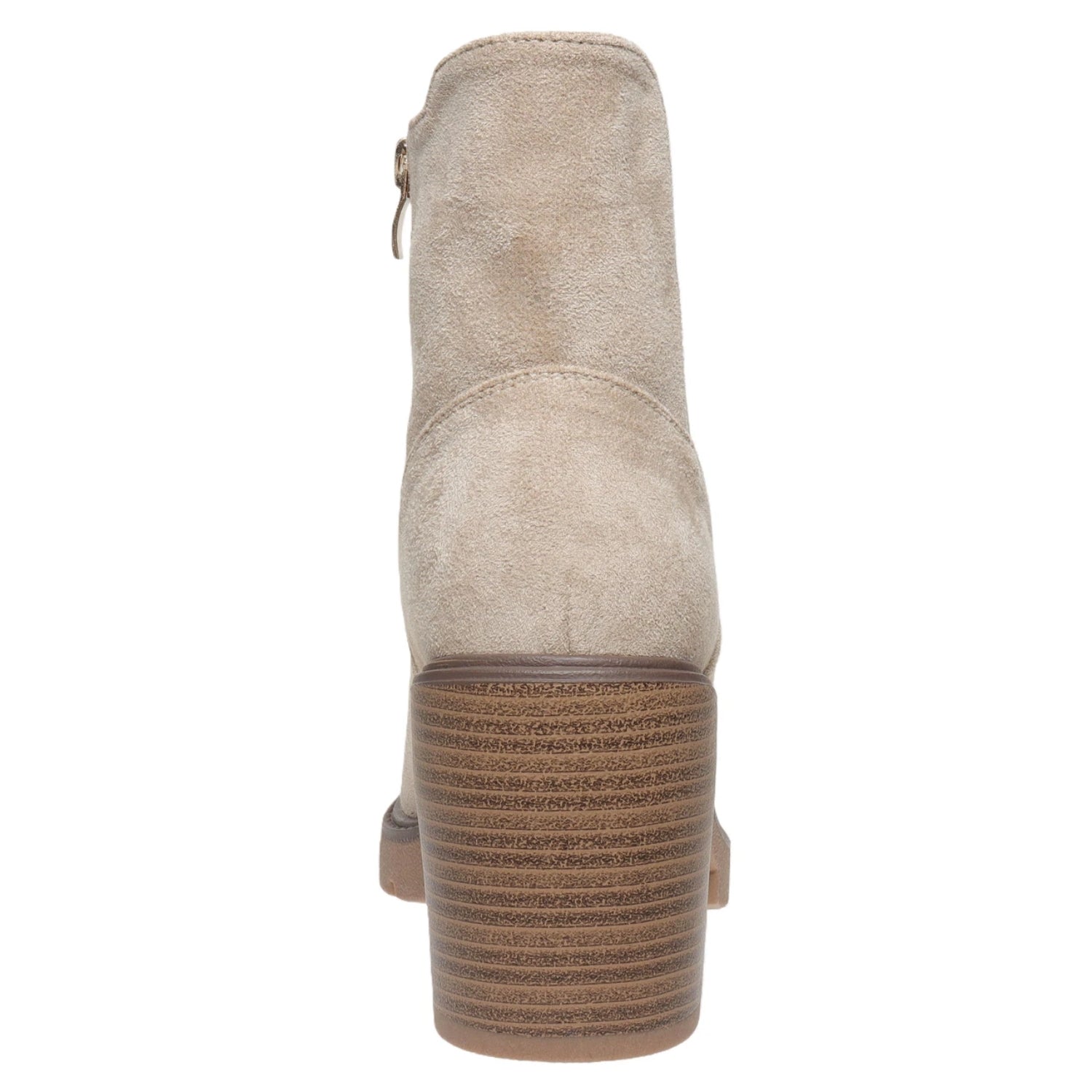 Pierre Dumas Rapid-6 Women's Microsuede Chunky Heel Ankle Boots, Sand