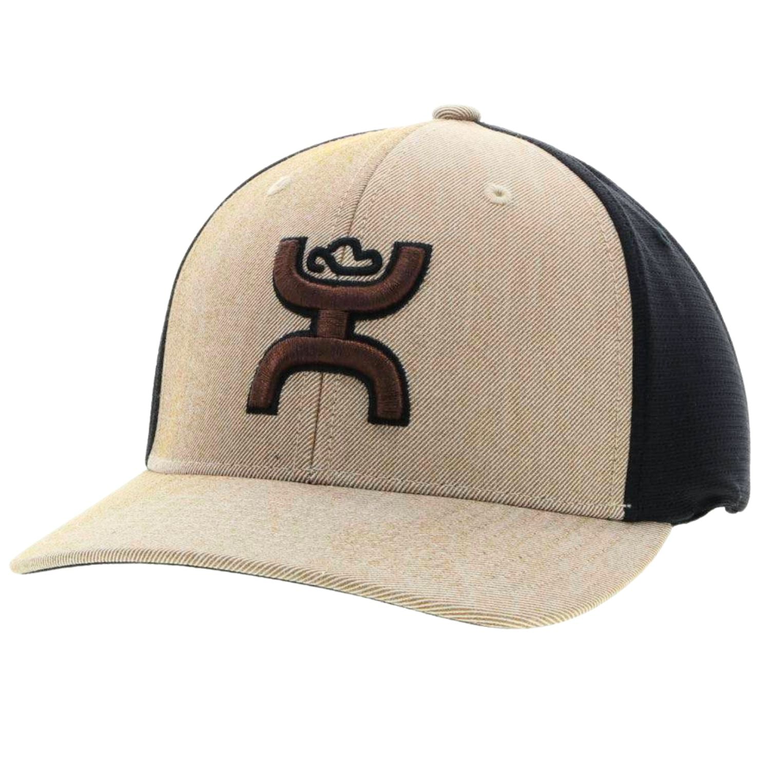 Hooey Mens Ash Flexfit Hat Mesh Back Patch Hat, Tan/Brown