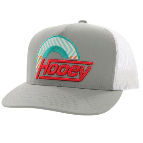 Hooey Mens Suds Adjustable Snapback Cap Hat (Grey/White)