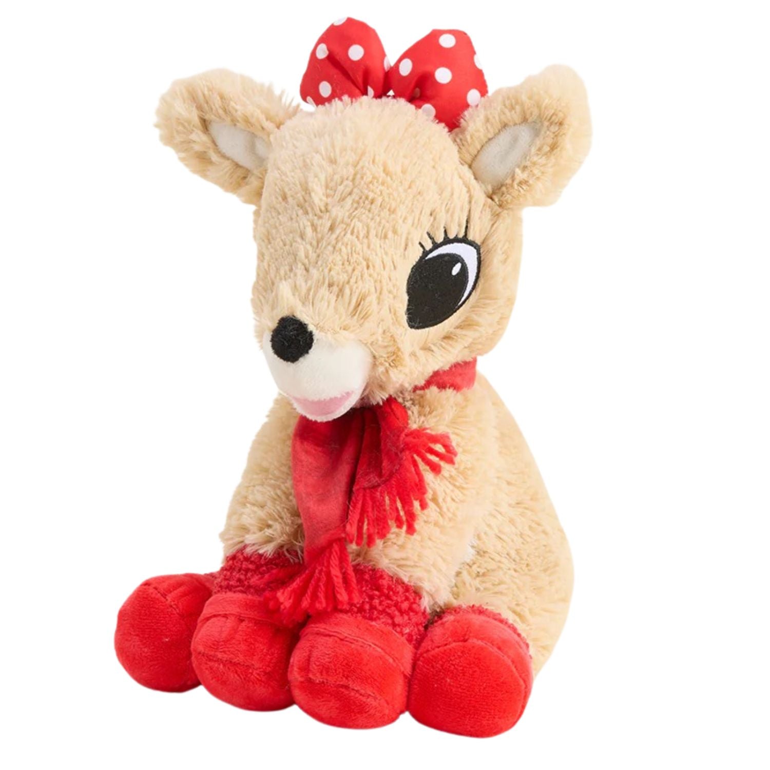 Warmies Clarice Rudolph Reindeer with Scarf Microwavable Scented Stuffed Animal
