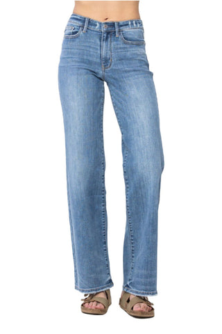 Judy Blue Womens High Waist Shield Back Slim Fit Denim Jeans
