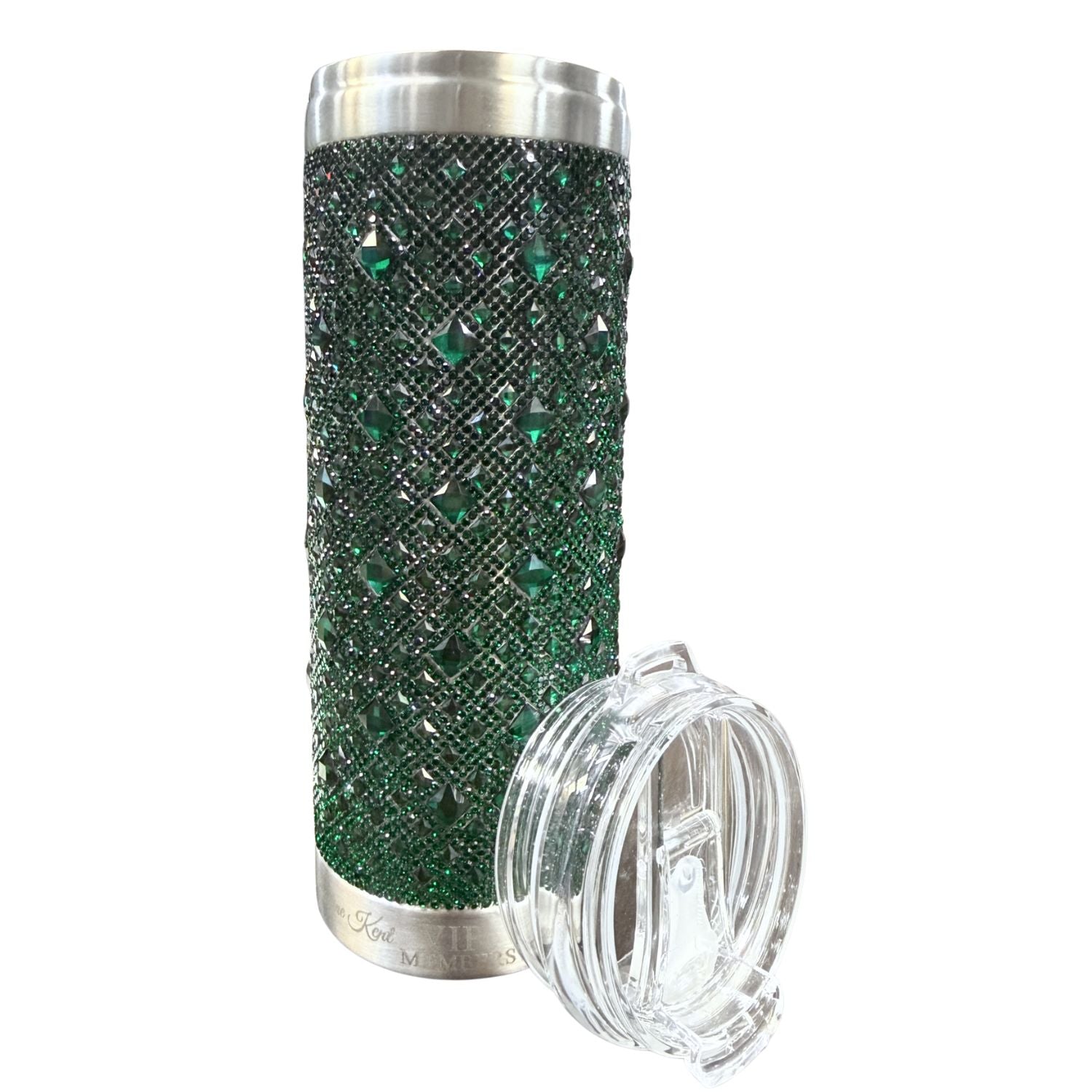 Jacqueline Kent Crystal VIP 20 oz Crystal Drink Tumbler, Green Envy