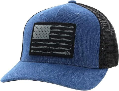 Hooey Mens Liberty Roper Flex-fit Flag Patch Baseball Cap Hat
