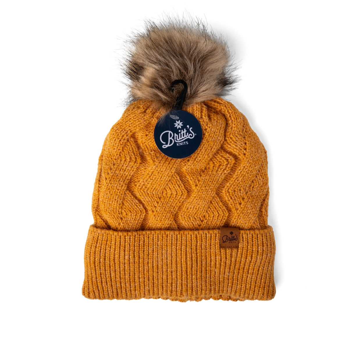 Britt's Knits Diamond Weave Mainstay Pom Hat