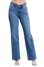 Judy Blue Womens V Front 90's Straight Fit Denim Jeans