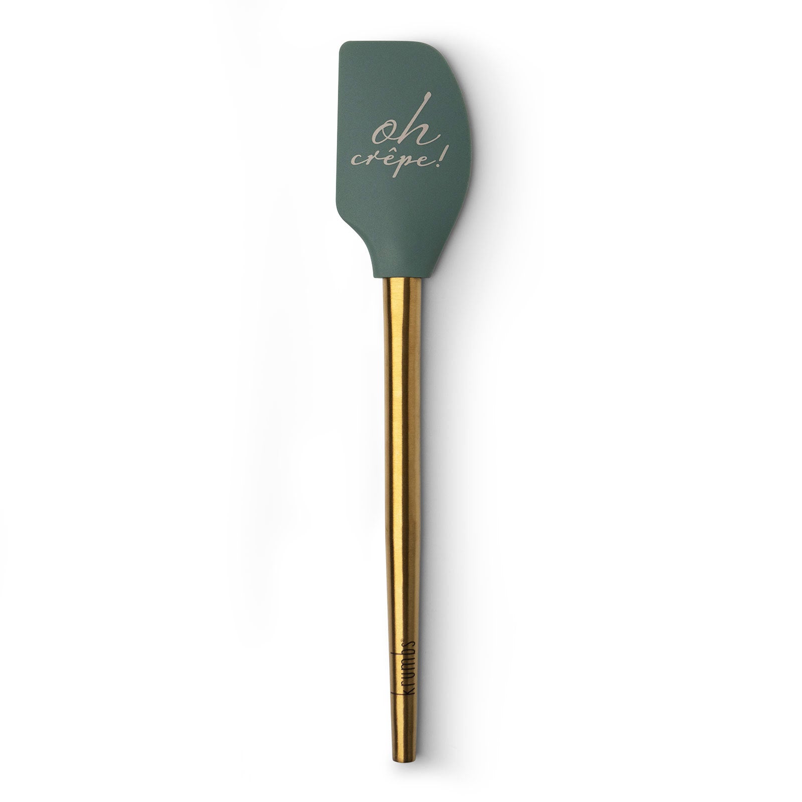 Krumbs Kitchen Elements Collection Silicone Spatula with Gold Metal Handle