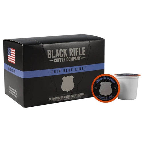 Black Rifle Coffee Company Thin Blue Line Coffee, Medium Roast, 12 Count Rounds