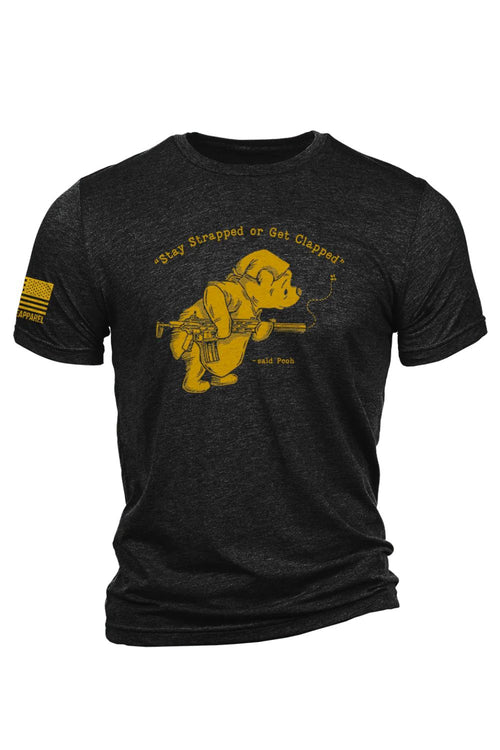 Nine Line Mens "Stay Strapped or Get Clapped" Pooh Bear T-Shirt