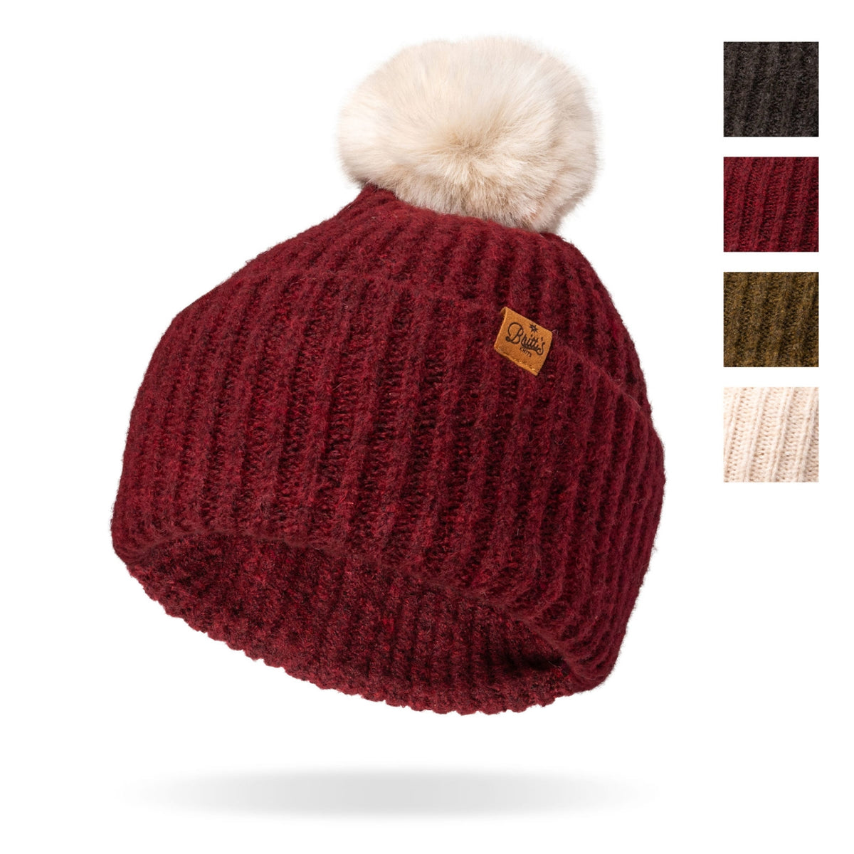 Britt's Knits Wool Blend Kindred Pom Hat